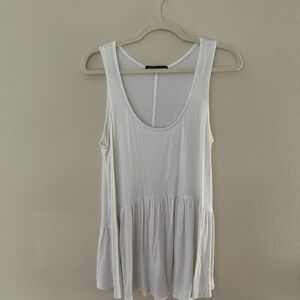 Harlowe & Graham White Flowy Tank Top